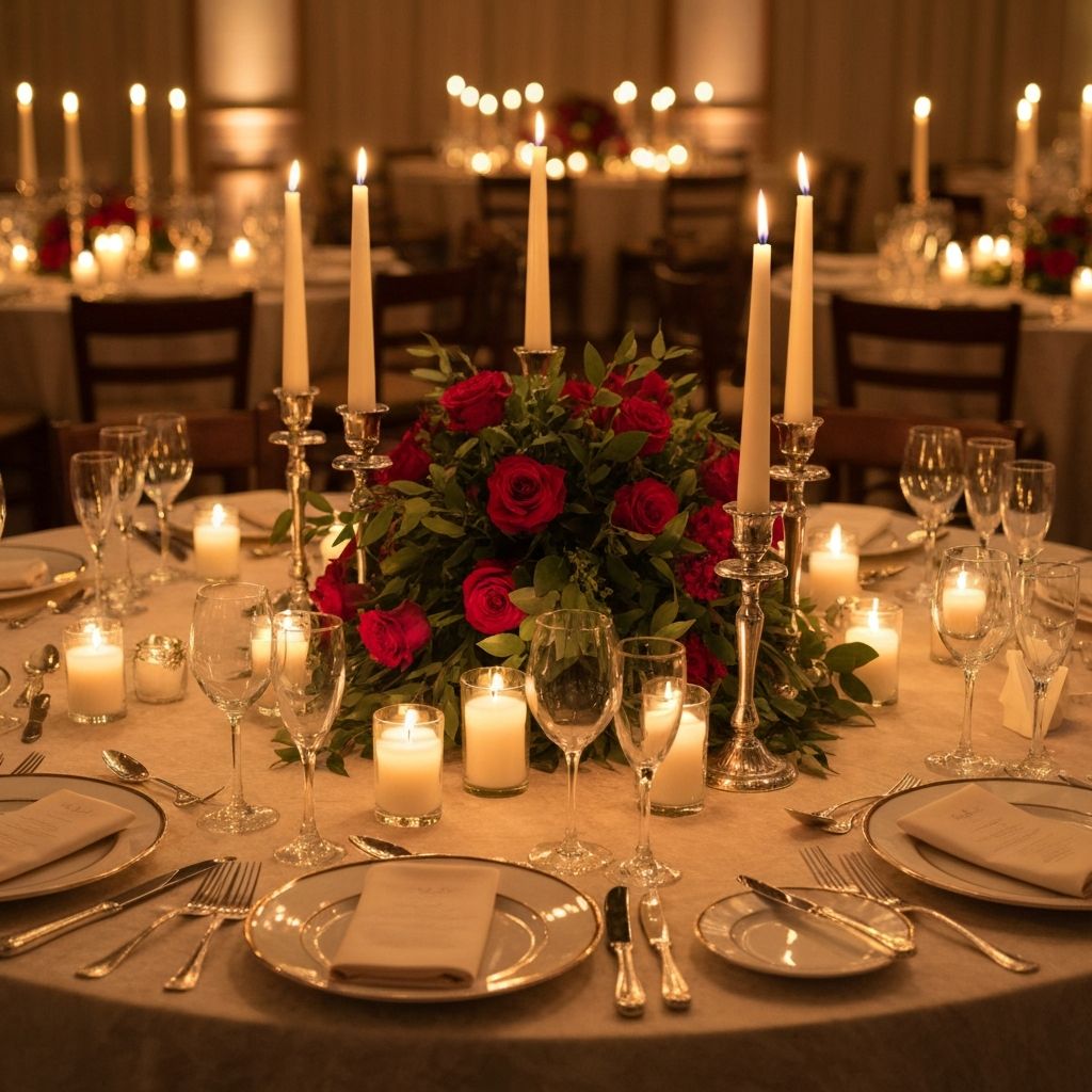 Wedding table setting